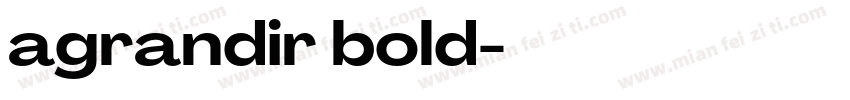 agrandir bold字体转换